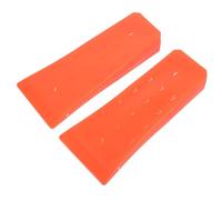 jojofuny 2pcs 6-Inch Orange Plastic Felling Wedges Spiked Tips Tree Cutting Chocks Logging Woodcutting Accessories for Chainsaw and Garden Tools