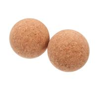 jojofuny 2Pcs 61Mm Wooden Cork Ball Bottle Stoppers, Soft Cork Sphere Beverage Bottle Sealer for Wine Decanter, Whiskey Carafe Replacement Plugs in Khaki