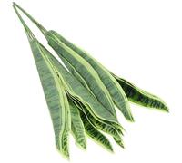 jojofuny 2Pcs 9-Head Yellow Snake Plant Artificial Sansevieria with Realistic Leaves, Faux Potted Greenery for Home and Office Decoration, Lifelike Indoor Plant Ornament