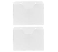 jojofuny 2pcs A4 Horizontal Acrylic Brochure Holder Wall Mount, Literature Organizer for Offices, Magazine Display Rack, Self-adhesive Document Holder for Wall