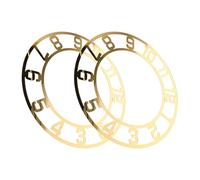 jojofuny 2pcs Acrylic Mirror Digital Clock Wall Sticker round Mirror Dial for DIY Clock Making Accessories Living Decor