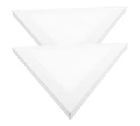 jojofuny 2pcs Acrylic Porch Decorative Drawing Board Creative Painting Board Triangle White Cotton Cloth Fiber Density Plate Suitable for Media Built for Permanence and Stability Artists