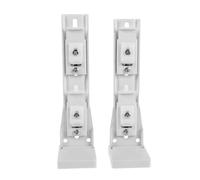 jojofuny 2pcs Adjustable Curtain Track Wall Mount Brackets 16cm Double Fixing Clips for Drapery Rail Ceiling Track Accessories White for Living Room Bedroom Installation