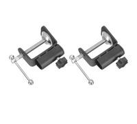 jojofuny 2pcs Adjustable L-shape Cantilever Clamps for Table Mounting, Metal and Plastic Sturdy Desk Clamps for Stable Long-term Use and Table Protection in Stores or Broadcasting