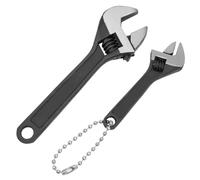 jojofuny 2pcs Adjustable Mini Wrench Steel Spanners Anti-Rust Hand Tools for Home Garage Auto and Bathroom Repair Maintenance