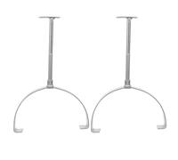 jojofuny 2pcs Adjustable Roof Ridge Lightning Rod Mount, Universal Tile Saddle Clamp, Iron Lightning Protection Support Bracket for Spanish Tile Roofs, Building Earthing Conductor