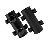 jojofuny 2pcs Adjustable Tent Rod Fixed Holder Portable Outdoor Awning Pole Storage Base for Camping Garden Parasol Stand Black