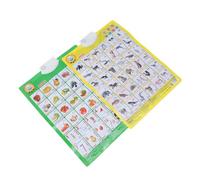 jojofuny 2Pcs Bilingual Educational Audio Poster for Interactive Learning Chart English and Chinese Fun Early Education Tool for Reading and Learning