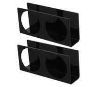 jojofuny 2Pcs Black Acrylic Beverage Display Stand for Water Cups and Bottles, Countertop Drink Bottle Holder with 17X8X4.5Cm Size, Suitable for Hotel Room and Supermarket Beverage