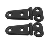 jojofuny 2pcs Black Metal Forklift Engine Lid Hinge Pair Powder Coated Bolt-on Hood Hinge for Engine Bay Cover and Utility Equipment