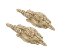 jojofuny 2pcs Brass Animal Cabinet Hardware, Turtle Riding Crocodile Nautical Drawer Pulls, Antique Brass Cabinet Handles for Kitchen and Dresser, Unique Retro Style