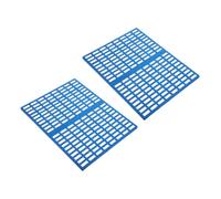 jojofuny 2pcs Bunny Feet Pad Cage Mats for Small Animals Anti-slip Plastic Rabbit Mat with Soft Abs Material Cozy Ferret Hamster Chinchilla Flooring Blue Small Animal Cage Resting Pads