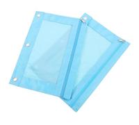 jojofuny 2pcs Canvas Binder Pencil Pouch with Clear Window Zipper Closure for Secure Storage for Students Office Use and Makeup Ample Space and Easy to Use