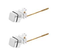 jojofuny 2pcs Copper Toilet Flush Lever Button Side Mount Cistern Handle for Easy Operation Flush Tank Accessories for Home and Commercial Restrooms