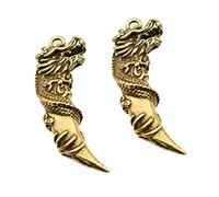 jojofuny 2Pcs DIY Crafts Kit Pendant Charm for Necklace Decoration Vintage Bronze Keychain Adornment Creative Accessories for Bag Jewelry Making for Personal