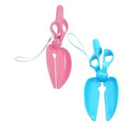 jojofuny 2pcs Dog Pooper Scooper Plastic Waste Picker with Strong Grip and Easy to Clean Design, Long Handled Poop Scoop Tool for Dogs, for Garden and Yard Cleanup