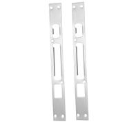 jojofuny 2pcs Door Body Buckle Exterior Plates Protector Door Lock Strike Reinforcer Plate Long Replacement Silver Stainless Steel