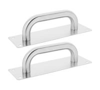 jojofuny 2pcs Door Push Pull Handle: Stainless Steel Square Door Pull Handle Gate Replacement Part for Commercial Residential Public Place