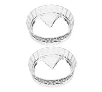 jojofuny 2pcs Dosing Rings for Coffee Dosing Funnel Replacement Espresso Ring Coffee Portafilter Tool Espresso Portafilter Funnel Brewing Accessory Transparent As