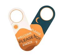 jojofuny 2pcs Double Sided Door Sign with Do Not Disturb and Welcome Please Knock Messages Bold Text for Bedroom Bathroom Office Door Handles Easy Hang Hotel Privacy