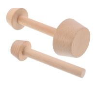 jojofuny 2pcs Doubleheaded Egg Tart Base Molds Wooden Double Sided Tart Tamper Versatile Use Create Beautifully Shaped Cakes for Home Baking Enthusiasts Kitchen