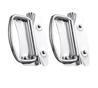 jojofuny 2pcs Drop Handle Chest Handle Made of Sturdy Plated Iron with Comfortable Grip and Sleek Minimalist Design for Industrial Toolbox Or Door Use