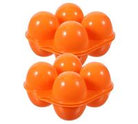 jojofuny 2pcs Egg Box for Hiking Reusable Plastic Storage Organizer Egg Holder for Refrigerator Large Capacity Container for Outdoor Trips and Kitchen Worktops