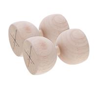 jojofuny 2pcs Fence Post Toppers: European Style Wooden Staircase Finials with Hourglass Design - Round Post Caps for Home Decor Stair Columns