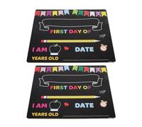 jojofuny 2pcs First and Last Day Day of School Chalkboard Signs Mini Reusable Blackboards for School Photo and Memory Boards for Kindergarten and Student