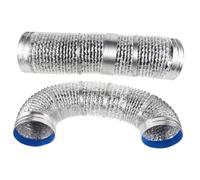 jojofuny 2pcs Flexible Aluminum Dryer Vent Duct Hose Kit Extendable Ducting Tube Four-layer Construction for Kitchen Exhaust Systems Easy to Install Fire-resistant Vent Hose