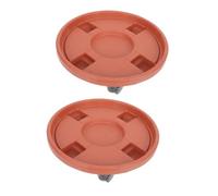 jojofuny 2pcs Flowerpot Holding Tray with Wheels Thickened Mobile Plant Stand Flower Pot Shelf for Indoor Outdoor Garden Balcony Use