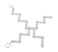 jojofuny 2pcs Foldable Carpenter Ruler 0.5m Plastic Folding Measuring Stick with Metric Scale Portable Woodworking Straight Rulers for Construction and Renovation