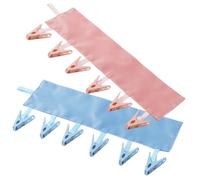 jojofuny 2Pcs Folding Multi-clip Clothes Hangers for Travel and Outdoor Use Portable Socks and Underwear Dryer with Stable Clamp Design Space-saving Lightweight Closet Hangers for Pants