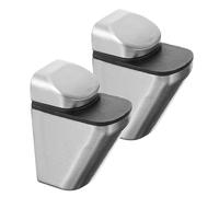 jojofuny 2pcs Glass Shelf Brackets Adjustable Fixed Panel Supports for Bathroom Mirror Holder Heavy Duty Shelf Support for Home Office