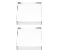 jojofuny 2pcs Glass Square Paperweight Decorative Block for Desk