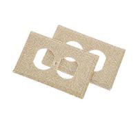 jojofuny 2pcs Golden Rhinestone Socket Surround Cover with Bling Wall Plate Decorative Outlet Plate for Electrical Receptacle Plug Protection in Home and Bedroom