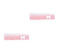 jojofuny 2pcs Gradient Silicone Keyboard Protective Film for Wired Keyboard Dustproof Easy to Models