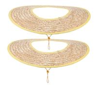 jojofuny 2pcs Hard Hat Shade Visor Breathable Straw Sun Visor Attachment for Construction Workers UV Protection Hard Hat Accessories Lightweight Outdoor Sunshade Cover Random Color
