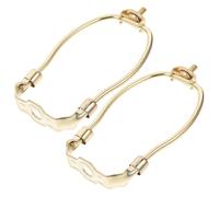 jojofuny 2pcs Heavy Duty Lamp Harp and Saddle Horn Bracket for Table Floor Lamps Electroplated Gold Finish Easy Installation for Reading Corners