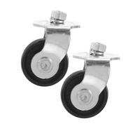 jojofuny 2pcs Heavy Duty Swivel Floor Jack Casters Replacement Wheels for Hydraulic Horizontal Jack Metal Construction Easy Installation Smooth Movement for Workshop and Garage Use
