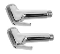 jojofuny 2pcs High Pressure Handheld Bidet Sprayer Head for Bathroom Toilet Cleaning Cloth Diaper Sprayer Portable Shower Attachment with Quick Install Coupling