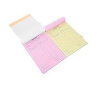 jojofuny 2pcs Invoice Book for Small Business with Writing Board Triple Carbon Copy Receipt Pad for Handcrafts Photographers Restaurants Florists Boutiques Order Forms for Financial Records