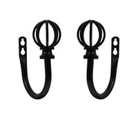jojofuny 2pcs Iron Curtain Tiebacks Metal Wall Hooks 16mm Cage Style Curtain Holdbacks for Drapery Home Window Treatment
