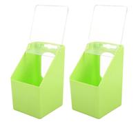 jojofuny 2pcs Large Capacity Plastic Parrot Feeder Bird Food Dispenser Hanging Bird Feeders Easy to Install Withstand Chewing and Biting Suitable for Hanging on The of The Cage