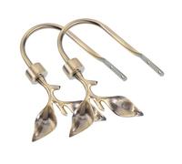 jojofuny 2pcs Leaf-shaped Metal Curtain Holdbacks Tiebacks for Drapes Wall-mounted Zinc Alloy Holders No-drill Installation Stylish Window Decor