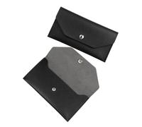 jojofuny 2pcs Leather Cash Wallet Reusable Envelope Budget Money Cash Envelope Wallet for Women Slim Money Organizer for Financial Planning