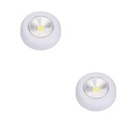jojofuny 2pcs Led Touch Lamp Night Light Battery Emergency Light for Cabinets Shelves and Workshops Easy Installation Self-Adhesive Backing for Use
