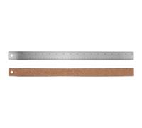 jojofuny 2pcs Metal Ruler with Cork Backing - Stainless Steel Straight Edge Ruler with Inches and Centimeters - Non-Slip Cork Back for Precision Measurement