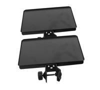 jojofuny 2pcs Microphone Streaming Tray Adjustable Mic Stand Shelf Holder for Podcast Concert Stable Steel Plate Tripod Structure