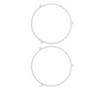 jojofuny 2pcs Microwave Turntable Roller Base Replacement Parts for Microwave Oven White Plastic Material 18.9cm Diameter Sturdy and Not Easy to Break Tray and Motor